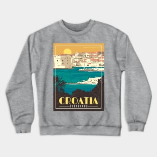 Vintage Travel Poster - Croatia Crewneck Sweatshirt